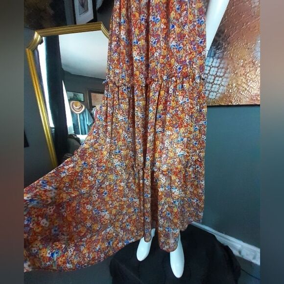 Floral Bohemian Ruffled Maxi Dress - Picture 7 of 16